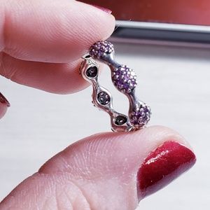 Authentic Pandora Purple Pave' Pod Ring  (56)